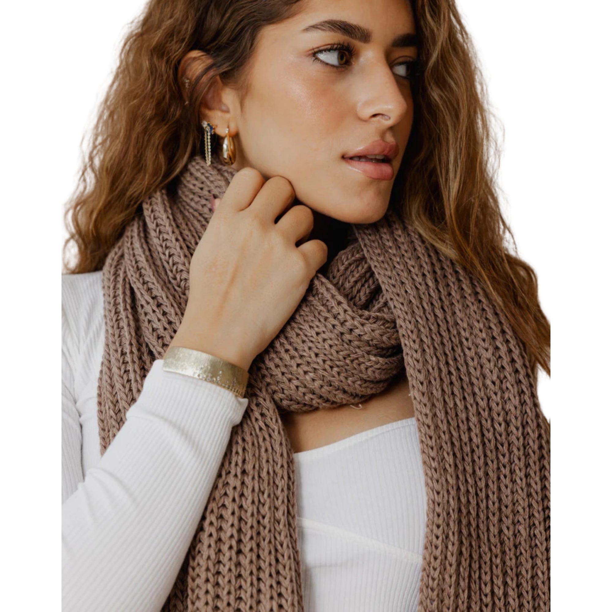 عباءة بني بحافة مزخرفة يدويا